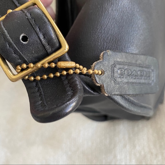 Vintage Coach Messenger Bag Black Leather - Picture 3 of 8